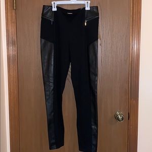 Kensie Jeans black pants, faux leather, size M